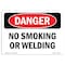 Signmission OSHA Sign, No Smoking Or Welding, 7in X 5in Decal, 5" W, 7" L, Landscape, No Smoking Or Welding OS-DS-D-57-L-2438 - alternate 1